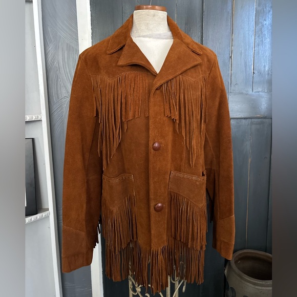 VINTAGE 70’s Fringe J. SCULLY Suede Jacket sz 40 - Picture 6 of 15